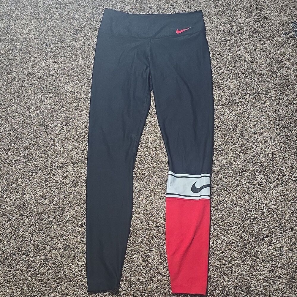 Nike Dri-Fit Running Tights Women's Black/Red Used